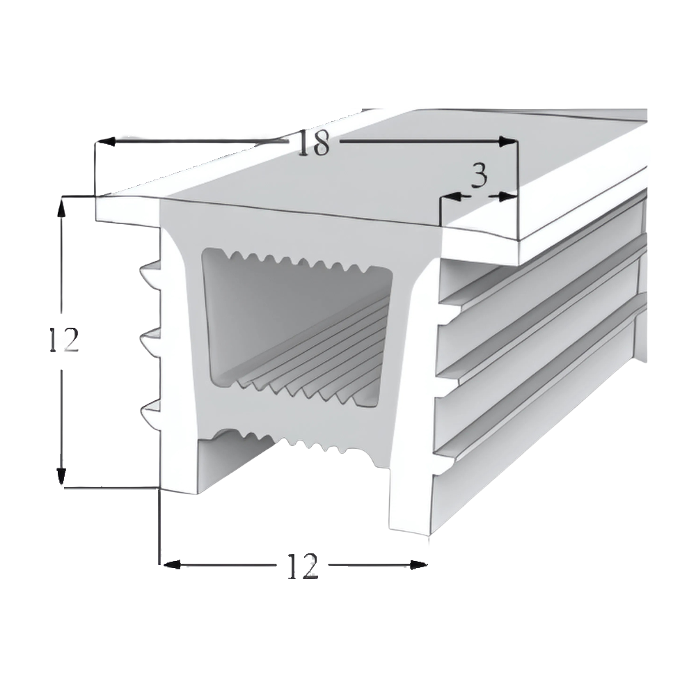 LED Neon Tube 12×12 mm – Silikonhülle zum Einbauen für LED-Streifen